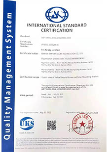 Certificação padrão internacional