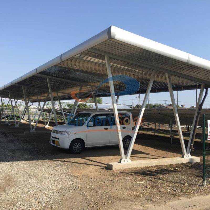 suporte solar para garagem à prova d'água para 16 carros